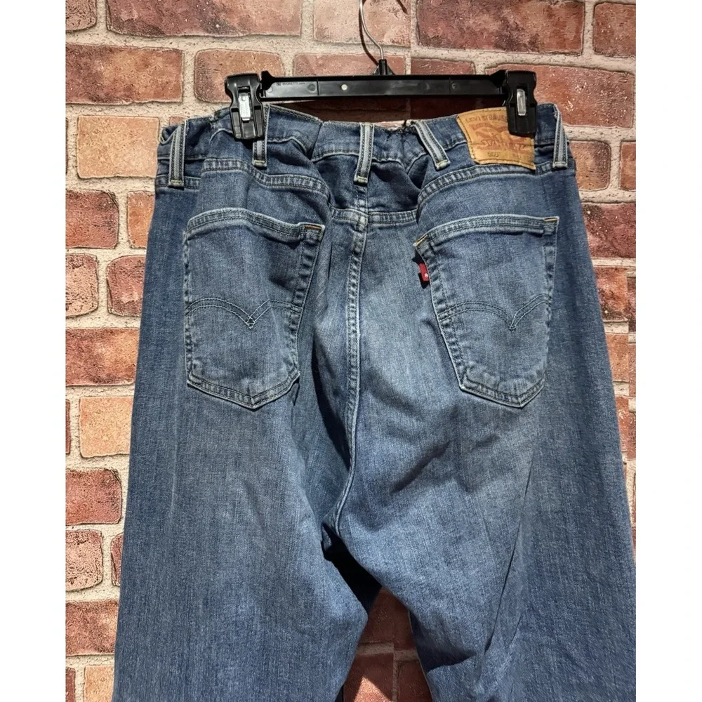 Levi Straus & Co 505 Denim Jeans Men's W42XL32 DarkWash WideLeg Regular Straight